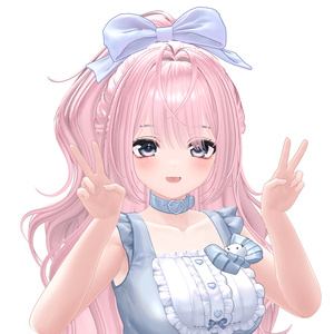 【VRC Hair】 Ribbon Wavy Half-Up 【13アバター対応】 缩略图 6