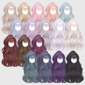 【VRC Hair】 Ribbon Wavy Half-Up 【13アバター対応】 缩略图 10