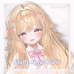【VRC Hair】 Fluffy Sugar Wave 【13アバター対応】