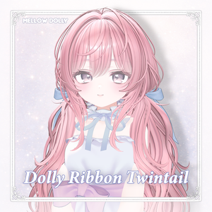 【VRC Hair】 Dolly Ribbon Twintail 【13アバター対応】