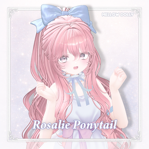 【VRC Hair】 Rosalie Ponytail 【13アバター対応】