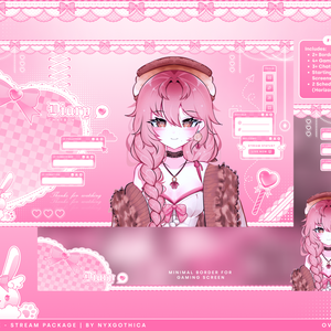 Bunny Love | Stream Pack - Overlays, Screens, Schedule Template