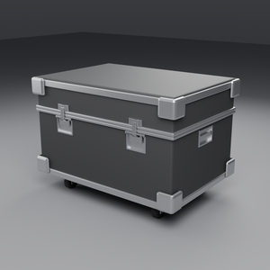 フライトケース（機材輸送ケース） 汎用3Dモデル ｜ 2オブジェクト ｜ .glb / .fbx / .obj ｜ レンダリング用