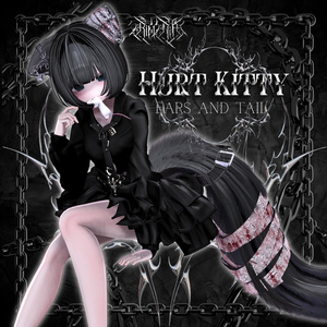✞​HURT KITTY✞​ CAT EARS AND TAIL SET