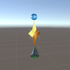 3Dモデル VRC向けアクセサリー「四芒星ピアス」