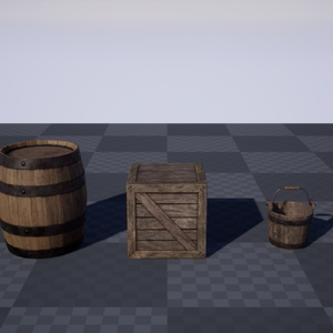 WoodenProps　タル・木箱・バケツ