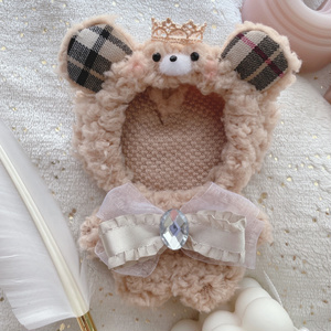 ぬい服 16cm 着ぐるみ リボン ねこ 黒 紫 レース - myfave - BOOTH