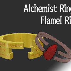 VRChat想定モデル「Alchemist Ring & Flamel Ring」