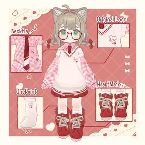 ギンガムチェックデフォルト衣装テクスチャ - GinghamCheck Outfit Texture - 缩略图 2
