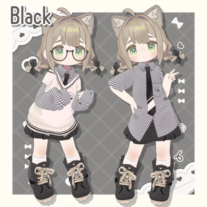 ギンガムチェックデフォルト衣装テクスチャ - GinghamCheck Outfit Texture - 缩略图 5
