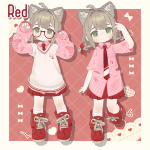 ギンガムチェックデフォルト衣装テクスチャ - GinghamCheck Outfit Texture - 缩略图 3