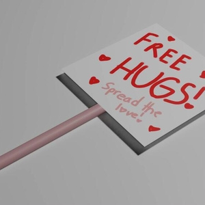 Free Hugs Sign - Spread the Love!