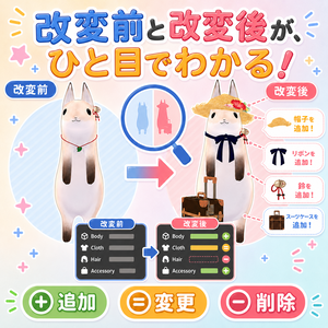 ✨【期間限定セール】✨ 「ここ、変えたんだっけ？」がすぐわかる！【Customize Diff】アバター改変の差分比較ツール