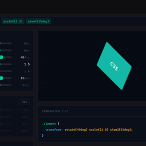 CSS Transform Explorer — translate / rotate / scale / skew を 2D/3D スライダーで即調整【Webツール】
