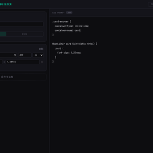 CSS Container Query Builder