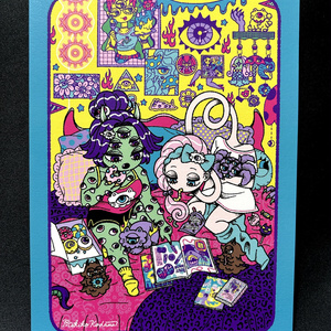 妖怪イラストプリント　『Sleep Over』