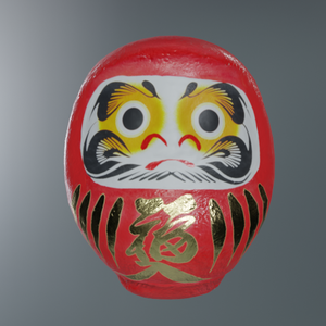 【3Dモデル】だるま　ー赤ー