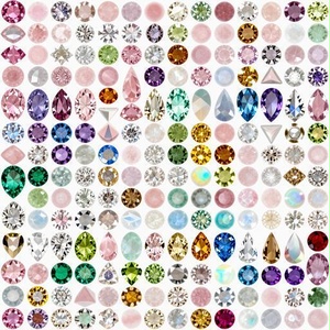 ストーン、宝石、クリスタル素材｜ピンク・白・パープルカラー｜stone, gem, crystal｜M0035