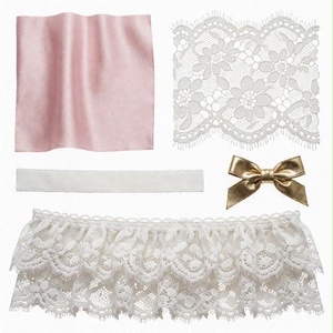 レース、リボン素材｜ピンク・白・ゴールドカラー｜lace, ribbon｜M0066