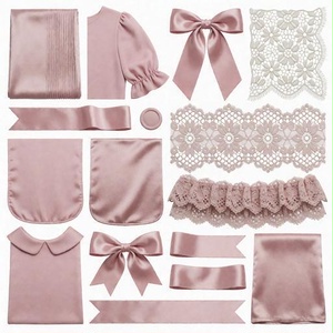 シルク、レース素材｜ピンクカラー｜silk, lace｜M0087