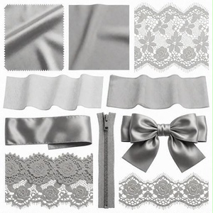 布、レース素材｜グレー・白・黒カラー｜fabric, lace｜M0107