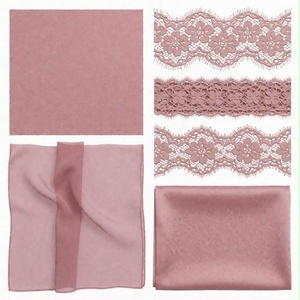 布、レース、サテン素材｜ピンク・lace・satinカラー｜fabric, lace, satin｜M0121