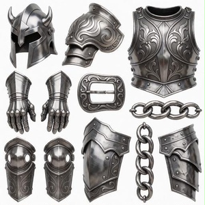 金属素材｜シルバーカラー｜中世騎士パーツ｜metal｜M0964