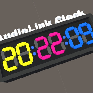 AudioLink Clock (with custom text!)