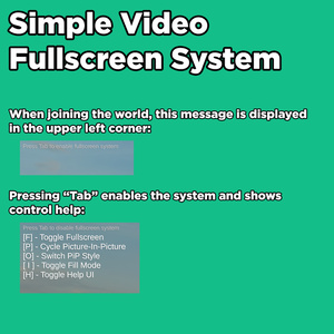 Simple Video Fullscreen System (VRChat)