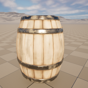 [3D model] Oak cask