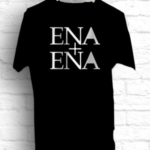 ENA+ENA ロゴデザインTシャツ 黒