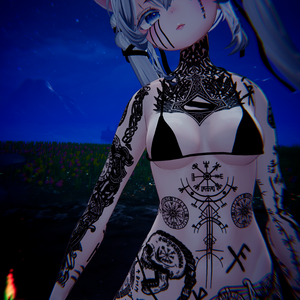 Nordic Viking Warrior SIO Tattoo / 北欧のバイキング戦士 SIO のタトゥー