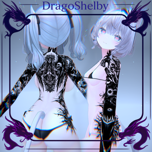 🩸✡Black Sun Ritual Tattoo Pack /ブラックサンリチュアルタトゥーパック 7 Avatars✡🩸