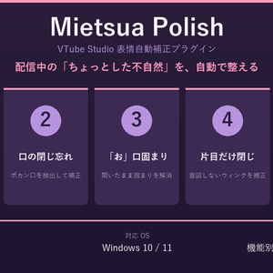 Mietsua Polish — VTube Studio 表情自動補正プラグイン