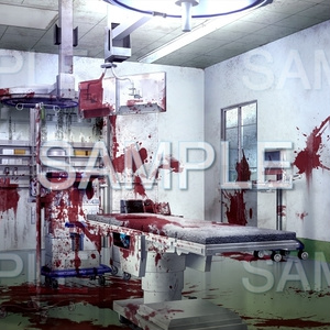 【背景素材】手術室(病院ホラー編part1-minihos006_b) 