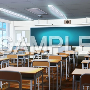 【無料背景素材】教室 (学園編-rtclassroom01)