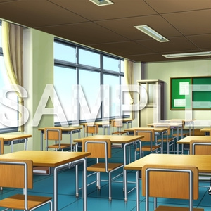 【無料背景素材】教室 (学園編-1024school_06)