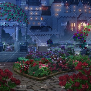 城のバラ庭園(『ファンタジー編』part06-garden)
