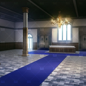【背景素材】屋敷・館のエントランス(ファンタジー編part04A-bg_025_entrance_1)
