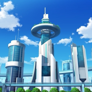 【背景素材】未来都市の風景(未来編part02-SFcityscape)