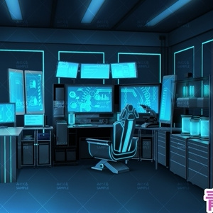【背景素材】研究室B(未来編part02-laboratory)