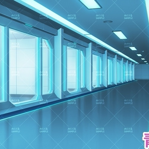 【背景素材】牢屋斜め(未来編part02-prison_room_an02)