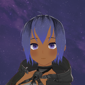 [ Vroid ] short black-purple hair 紫色の短い髪