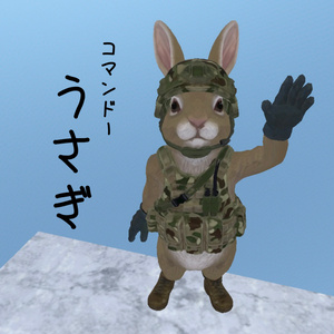 【３Dモデル】コマンドーうさぎ