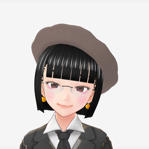 [FBX] ベレー（二枚はぎ・羊毛フェルト・斜め）