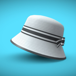 [FBX] 麦わらバケットハット(白)／Straw Bucket Hat(white)
