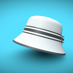 [FBX] 麦わらバケットハット(白)／Straw Bucket Hat(white)