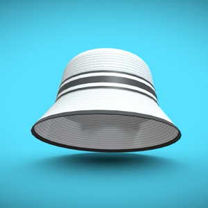 [FBX] 麦わらバケットハット(白)／Straw Bucket Hat(white)