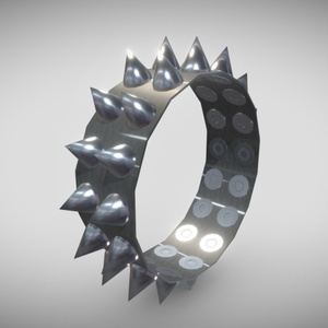 [FBX] Wristband (double spike studs)