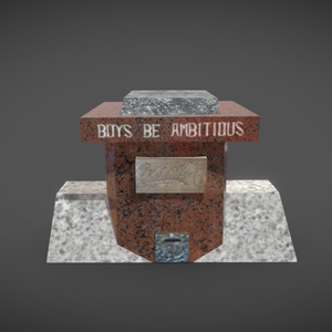 [FBX|GLB] [Free+] Statue of Dr. Clark (pedestal only)